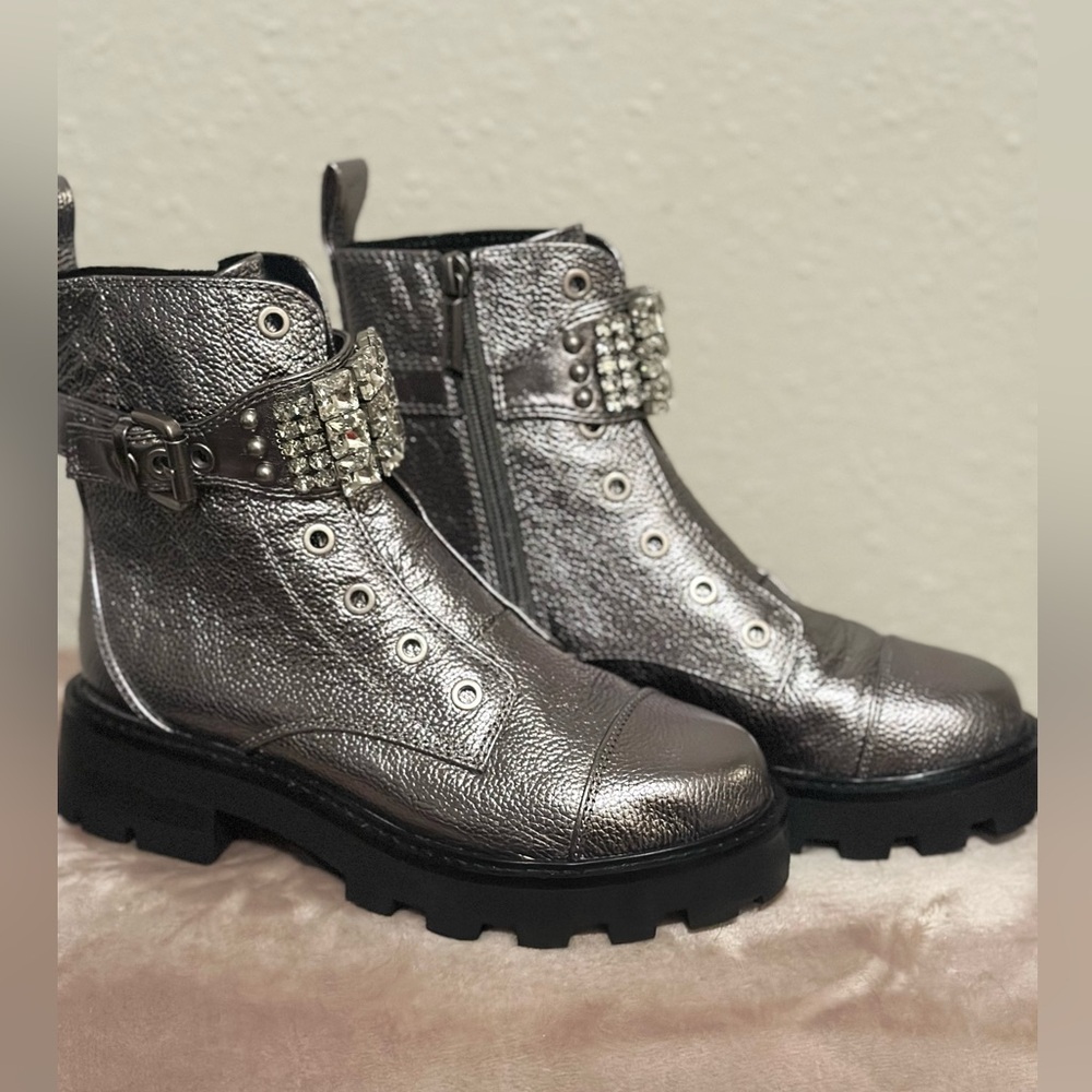Karl Lagerfeld Women's Pippa Combat Boots - Picture 2 of 7